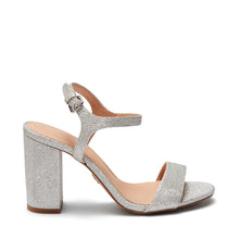 Load image into Gallery viewer, Prosecco Silver Glitter Heeled Sandal