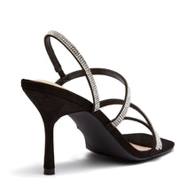 Load image into Gallery viewer, Zodiac Black Diamante Heeled Sanadals
